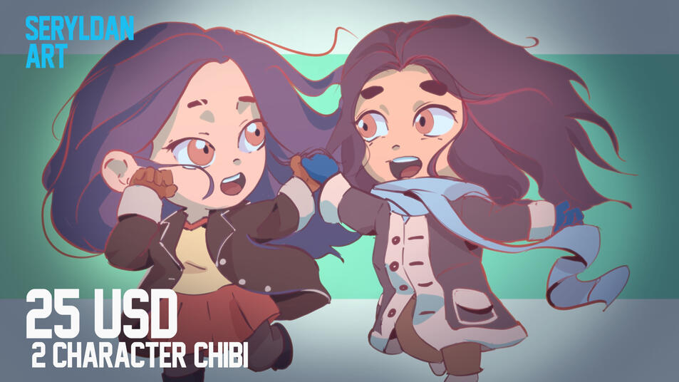 2 characters chibi